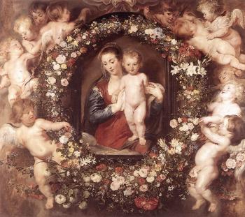 Peter Paul Rubens : Madonna in Floral Wreath